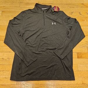 New Under Armor Cold Gear Infrared Grey Long Sleeve Quarter Zip Men's Size XL